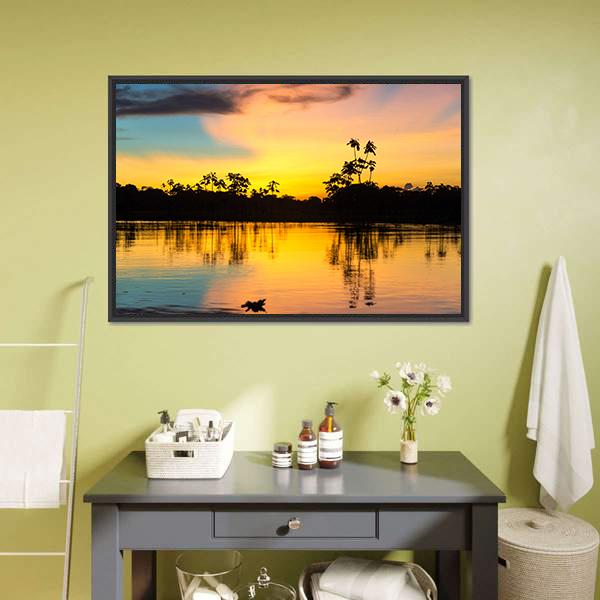 Amazon Rain Forest Peru Canvas Wall Art-3 Horizontal-Gallery Wrap-25" x 16"-Tiaracle