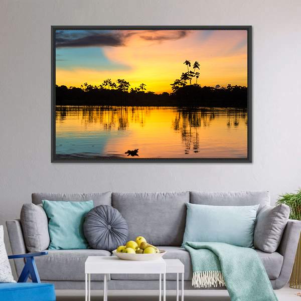 Amazon Rain Forest Peru Canvas Wall Art-3 Horizontal-Gallery Wrap-25" x 16"-Tiaracle