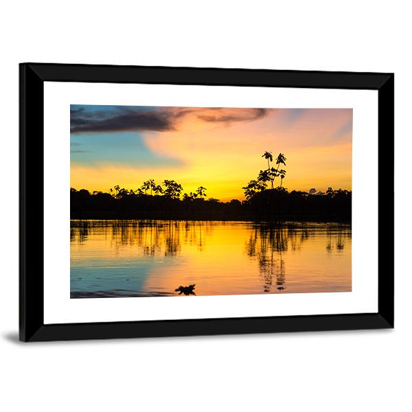Amazon Rain Forest Peru Canvas Wall Art-3 Horizontal-Gallery Wrap-25" x 16"-Tiaracle