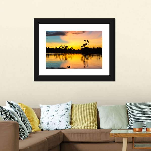 Amazon Rain Forest Peru Canvas Wall Art-1 Piece-Framed Print-20" x 16"-Tiaracle