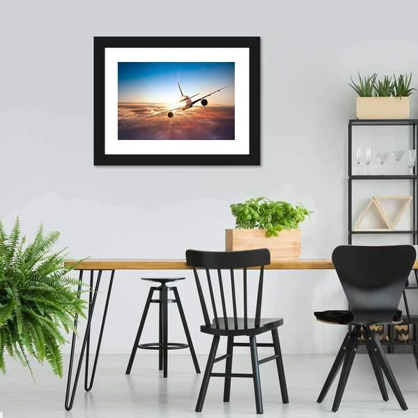 Commercial Airplane Canvas Wall Art-3 Horizontal-Gallery Wrap-25" x 16"-Tiaracle