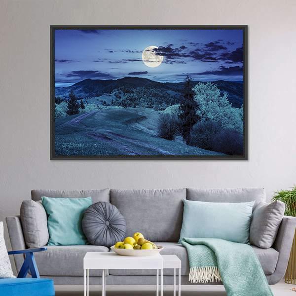Mountain & Forest Landscape Canvas Wall Art-3 Horizontal-Gallery Wrap-25" x 16"-Tiaracle