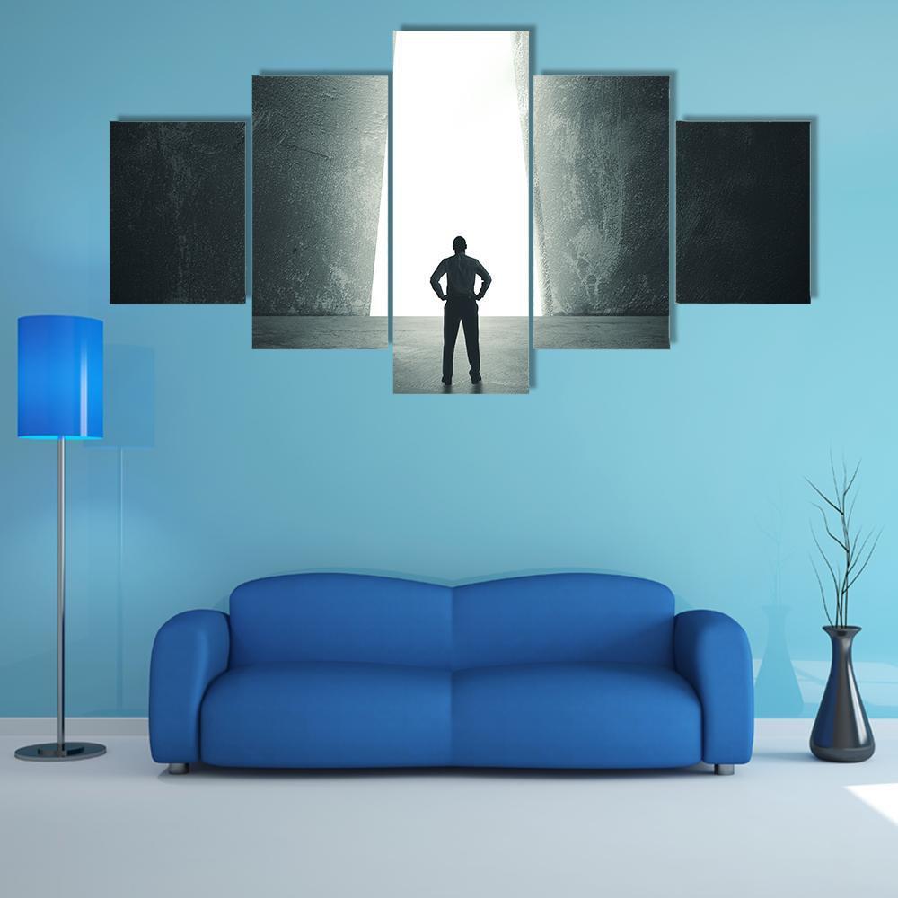 Concept Of Success Canvas Wall Art-5 Star-Gallery Wrap-62" x 32"-Tiaracle