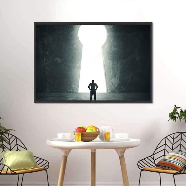 Concept Of Success Canvas Wall Art-1 Piece-Floating Frame-24" x 16"-Tiaracle