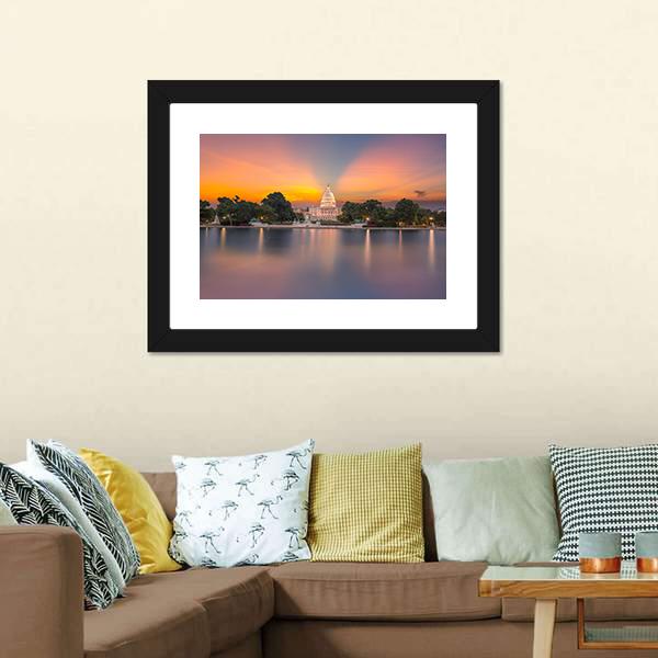 Congress Of USA Panoramic Canvas Wall Art-1 Piece-36" x 12"-Tiaracle