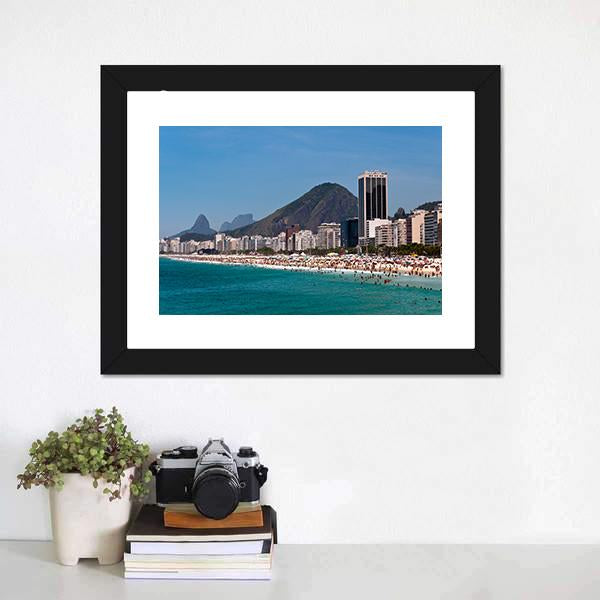 Copacabana Beach Canvas Wall Art-3 Horizontal-Gallery Wrap-25" x 16"-Tiaracle