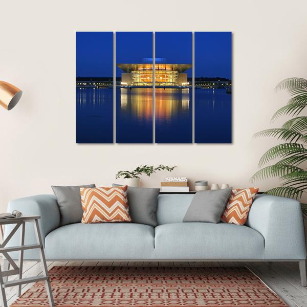 Copenhagen Opera House Canvas Wall Art-4 Horizontal-Gallery Wrap-34" x 24"-Tiaracle