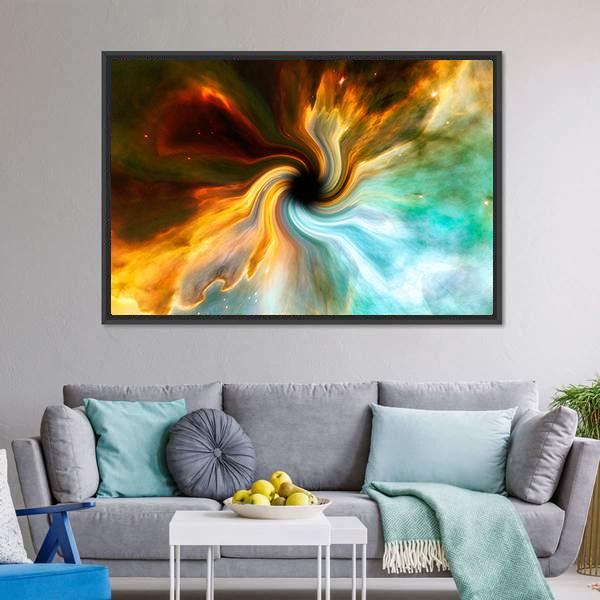 Cosmic Black Hole Canvas Wall Art-3 Horizontal-Gallery Wrap-25" x 16"-Tiaracle