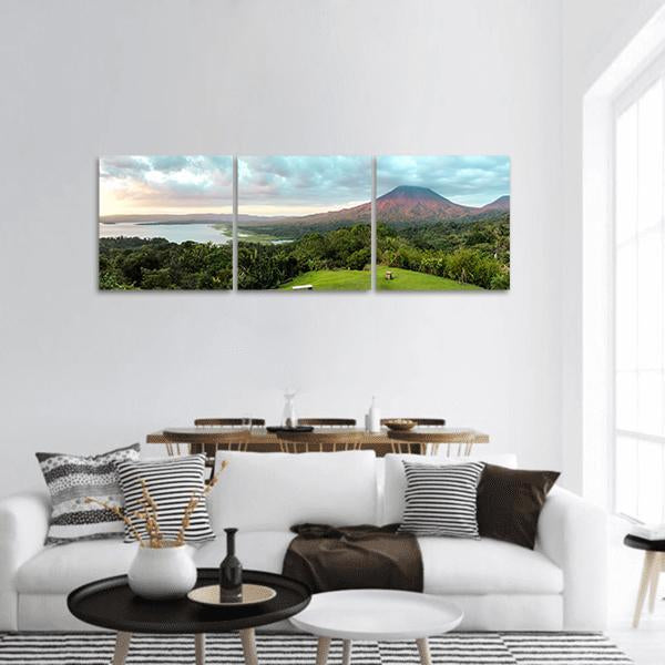 Costa Rica Landscape Panoramic Canvas Wall Art-3 Piece-25" x 08"-Tiaracle