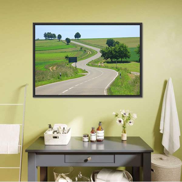 Country Road Germany Vertical Canvas Wall Art-3 Vertical-Gallery Wrap-12" x 25"-Tiaracle