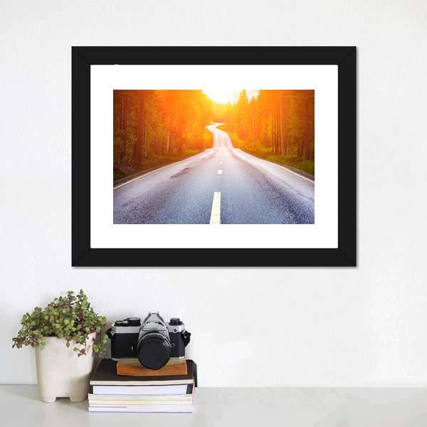 Country Road Sweden Canvas Wall Art-3 Horizontal-Gallery Wrap-25" x 16"-Tiaracle