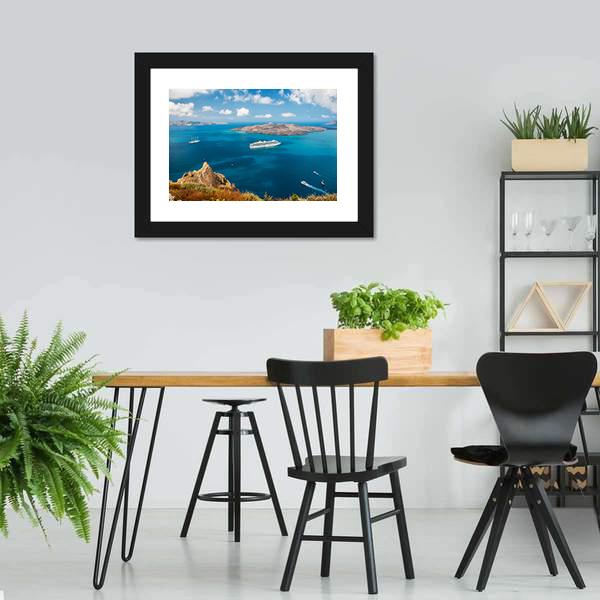 Cruise Ship At Sea Canvas Wall Art-3 Horizontal-Gallery Wrap-25" x 16"-Tiaracle