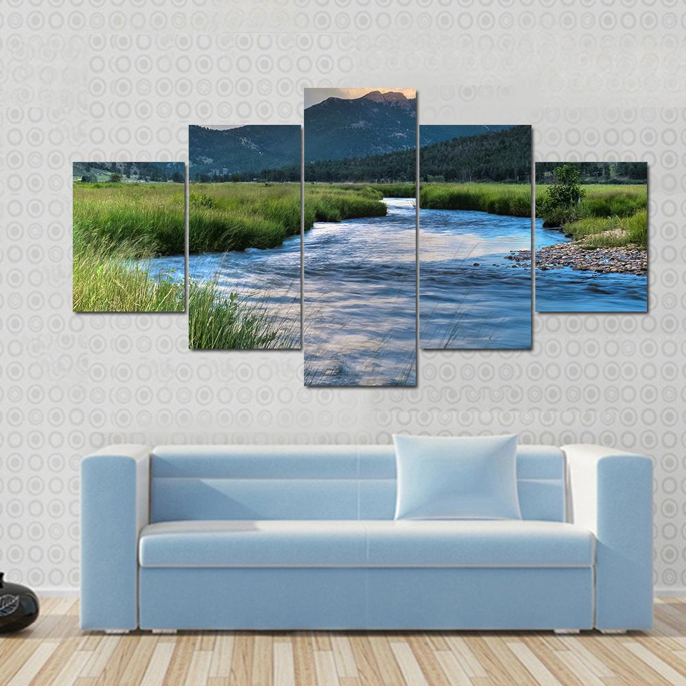 Cub Lake Trail Canvas Wall Art-5 Star-Gallery Wrap-62" x 32"-Tiaracle