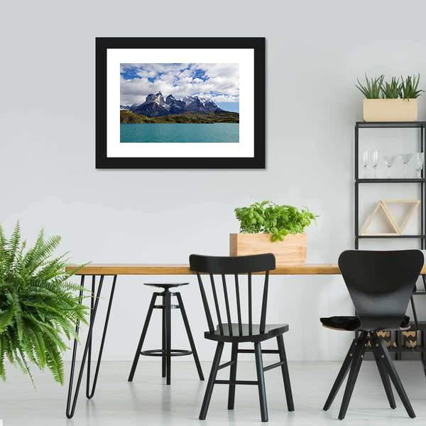 Cuernos Del Paine Chile Canvas Wall Art-3 Horizontal-Gallery Wrap-25" x 16"-Tiaracle