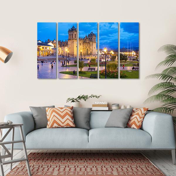 Cusco City Centre Canvas Wall Art-5 Horizontal-Gallery Wrap-22" x 12"-Tiaracle