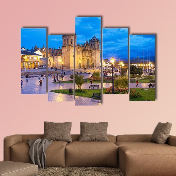 Cusco City Centre Canvas Wall Art-5 Pop-Gallery Wrap-47" x 32"-Tiaracle