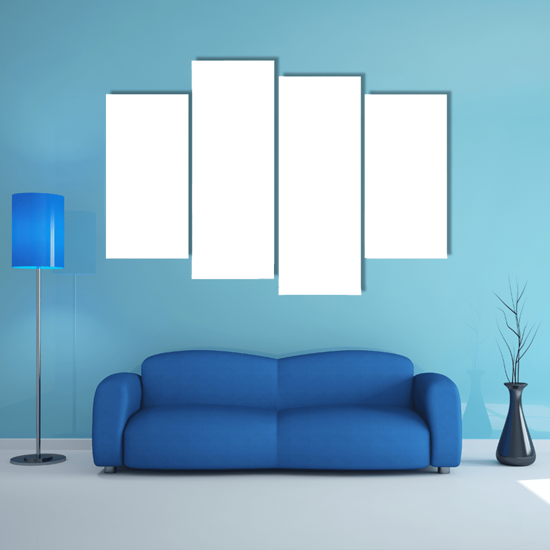 Custom - Blank Multi Panel Canvas For Painting Canvas Wall Art-4 Pop-Gallery Wrap-34" x 20"-Tiaracle