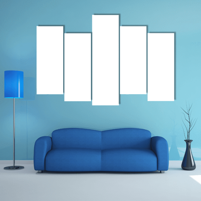 Custom - Blank Multi Panel Canvas For Painting Canvas Wall Art-5 Pop-Gallery Wrap-32" x 21"-Tiaracle