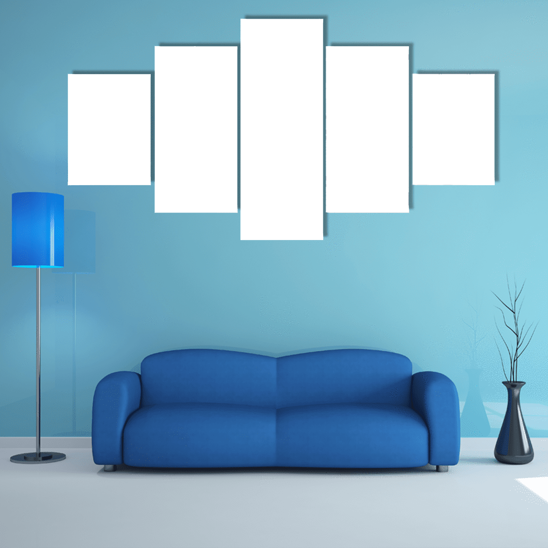 Custom - Blank Multi Panel Canvas For Painting Canvas Wall Art-5 Star-Gallery Wrap-42" x 21"-Tiaracle