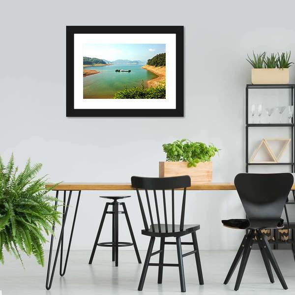 Daecheongho Lake Canvas Wall Art-5 Horizontal-Gallery Wrap-22" x 12"-Tiaracle