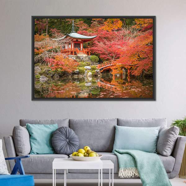 Daigoji Temple Canvas Wall Art-3 Horizontal-Gallery Wrap-25" x 16"-Tiaracle