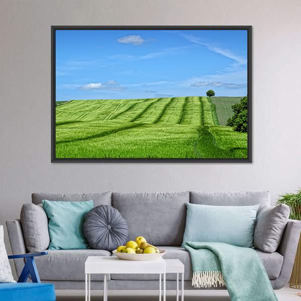 Danish Countryside Canvas Wall Art-3 Horizontal-Gallery Wrap-25" x 16"-Tiaracle