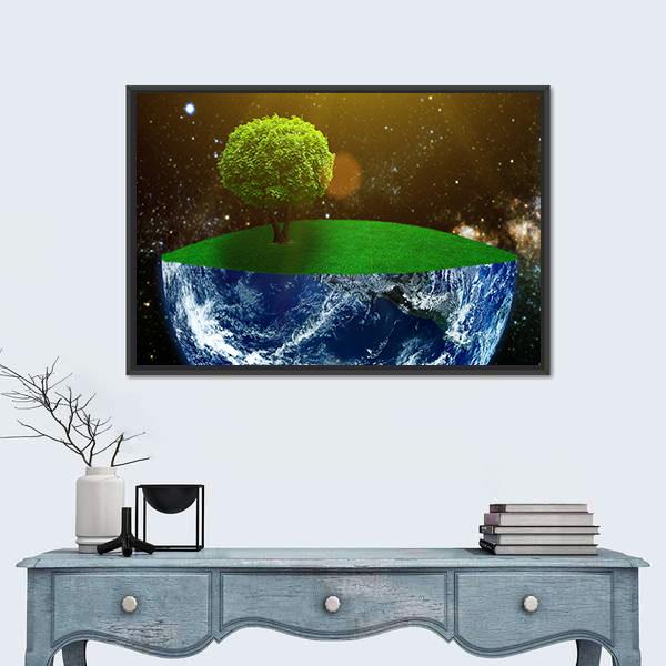 Day Of The Earth Canvas Wall Art-5 Horizontal-Gallery Wrap-22" x 12"-Tiaracle