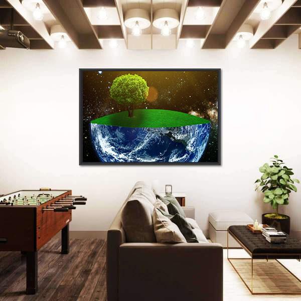 Day Of The Earth Canvas Wall Art-5 Horizontal-Gallery Wrap-22" x 12"-Tiaracle