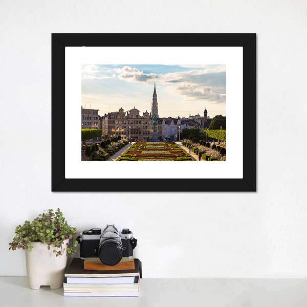 Day View Of Brussels Canvas Wall Art-5 Horizontal-Gallery Wrap-22" x 12"-Tiaracle