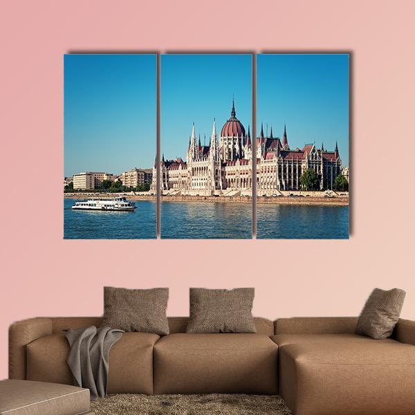 Hungarian Parliament Canvas Wall Art-3 Horizontal-Gallery Wrap-25" x 16"-Tiaracle