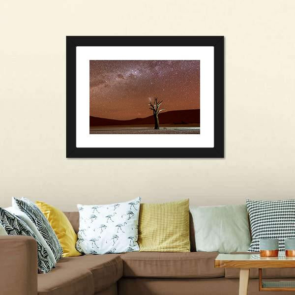Dead Vlei At Dusk Canvas Wall Art-1 Piece-Framed Print-20" x 16"-Tiaracle
