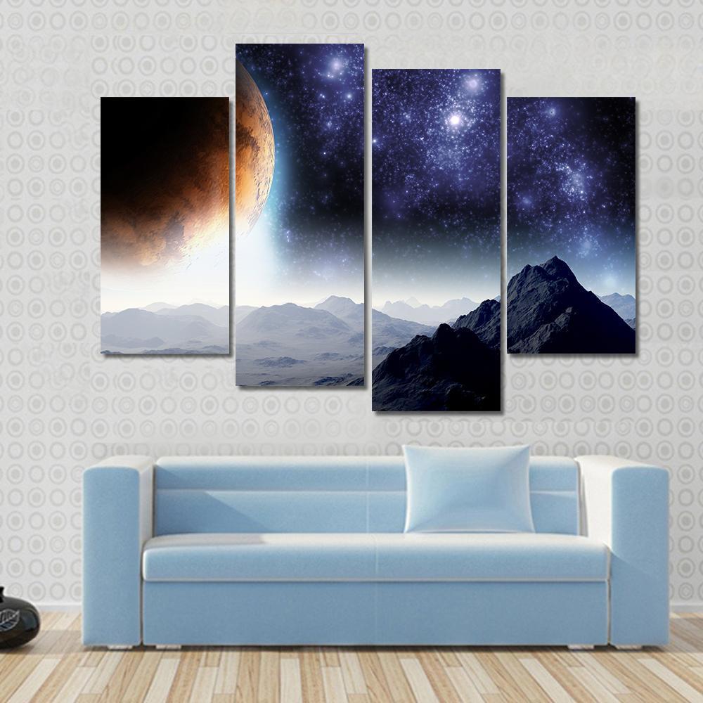 Deep Space Illusion Canvas Wall Art-4 Pop-Gallery Wrap-50" x 32"-Tiaracle