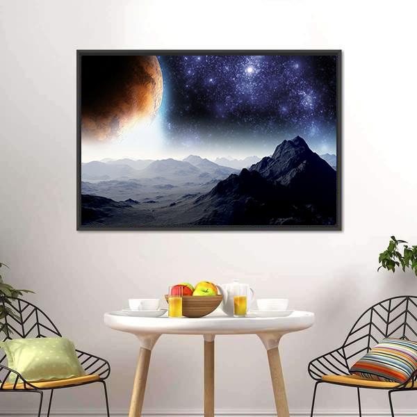 Deep Space Illusion Canvas Wall Art-1 Piece-Floating Frame-24" x 16"-Tiaracle