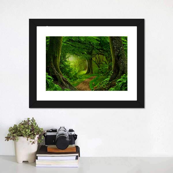 Deep Tropical Jungle Canvas Wall Art-3 Horizontal-Gallery Wrap-25" x 16"-Tiaracle