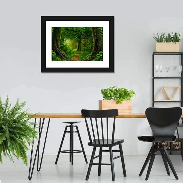 Deep Tropical Jungle Canvas Wall Art-3 Horizontal-Gallery Wrap-25" x 16"-Tiaracle