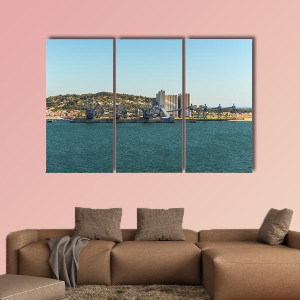Deep Water Port Portugal Canvas Wall Art-3 Horizontal-Gallery Wrap-37" x 24"-Tiaracle