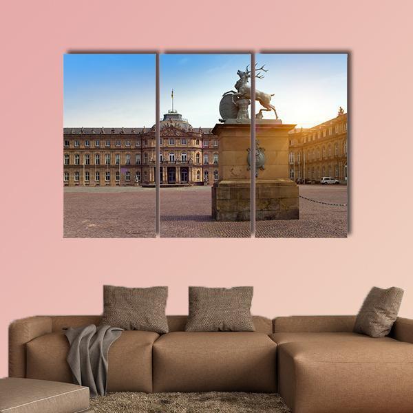 Deer sculpture In Germany Canvas Wall Art-3 Horizontal-Gallery Wrap-25" x 16"-Tiaracle