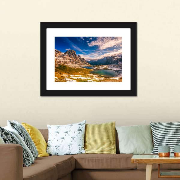 Del Piani Lakes Canvas Wall Art-1 Piece-Framed Print-20" x 16"-Tiaracle
