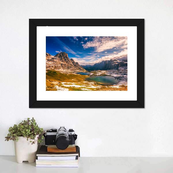 Del Piani Lakes Panoramic Canvas Wall Art-1 Piece-36" x 12"-Tiaracle