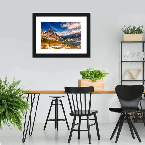 Del Piani Lakes Panoramic Canvas Wall Art-1 Piece-36" x 12"-Tiaracle