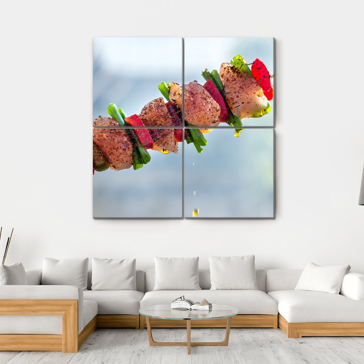 Delicious Chicken Breast Canvas Wall Art-4 Square-Gallery Wrap-17" x 17"-Tiaracle