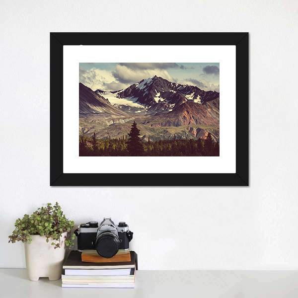 Denali Mountain Alaska Canvas Wall Art-3 Horizontal-Gallery Wrap-25" x 16"-Tiaracle