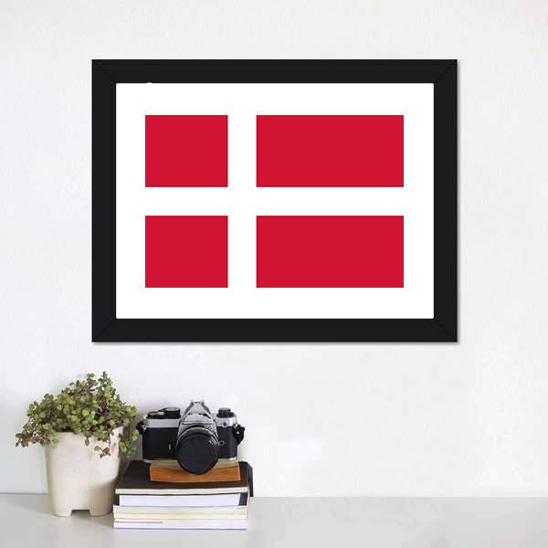 Denmark Flag Canvas Wall Art-5 Horizontal-Gallery Wrap-22" x 12"-Tiaracle