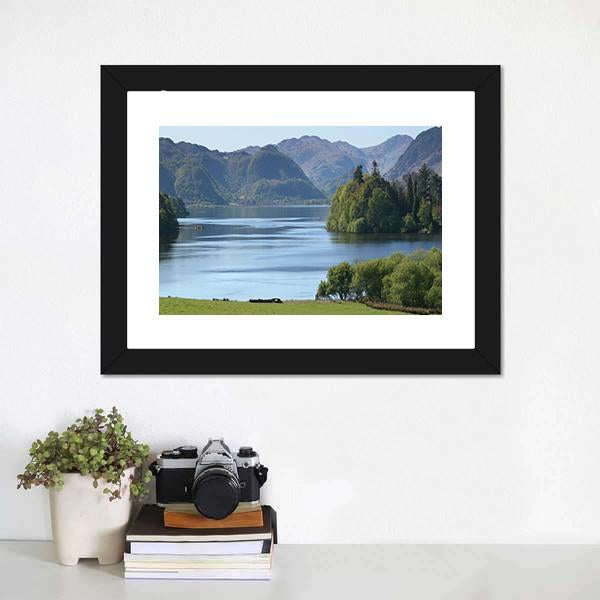 Derwent Water Lake UK Canvas Wall Art-3 Horizontal-Gallery Wrap-25" x 16"-Tiaracle