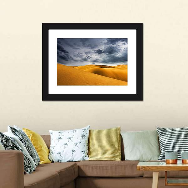 Desert Dune Canvas Wall Art-1 Piece-Framed Print-20" x 16"-Tiaracle