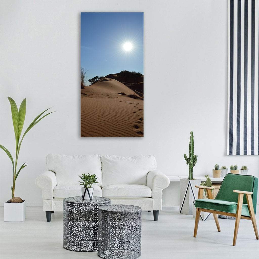 Desert In Africa Vertical Canvas Wall Art-1 Vertical-Gallery Wrap-12" x 24"-Tiaracle