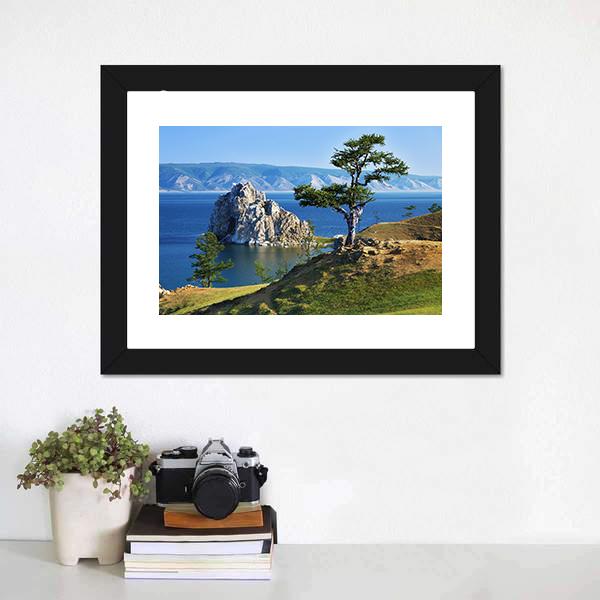 Desires Tree Olkhon Island Canvas Wall Art-1 Piece-Framed Print-20" x 16"-Tiaracle