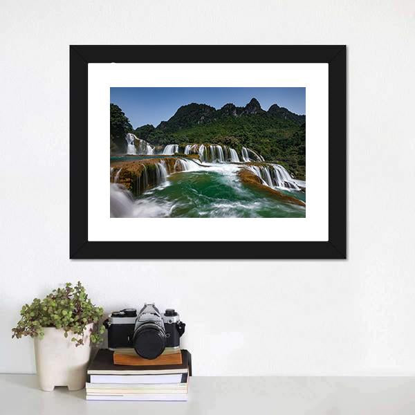 Detian Waterfall Canvas Wall Art-5 Horizontal-Gallery Wrap-22" x 12"-Tiaracle