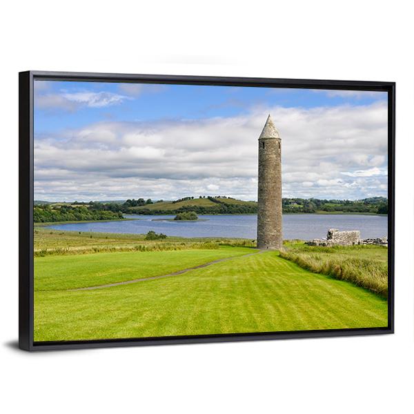 Devenish Monastic Site Canvas Wall Art-3 Horizontal-Gallery Wrap-25" x 16"-Tiaracle