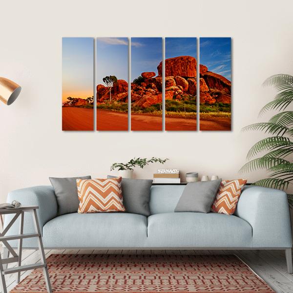 Devil Marbles Australia Canvas Wall Art-5 Horizontal-Gallery Wrap-22" x 12"-Tiaracle